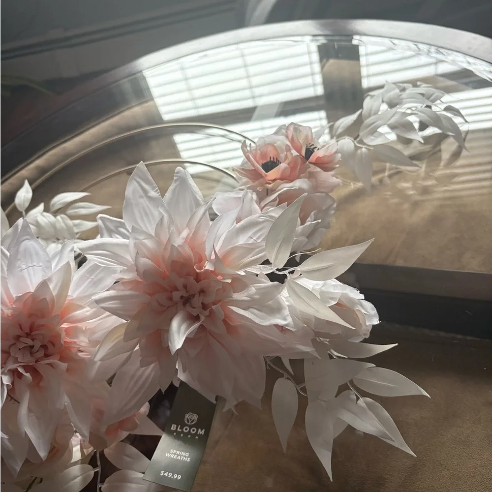 Blush Pink and White Floral Hoop Wreath | NEW with tags | Joanne Fabrics